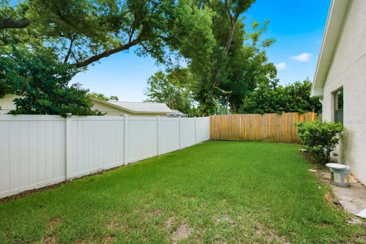 Spacious fenced in yard