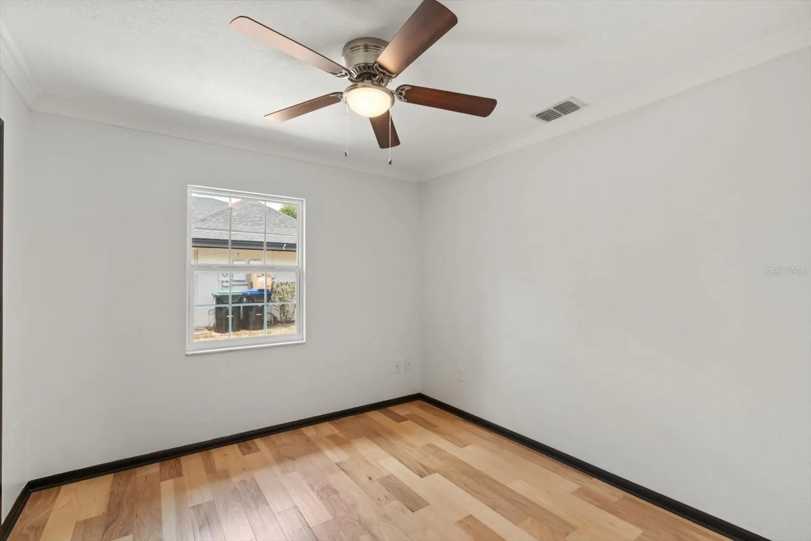 New engineered hardwood floor in bedroom