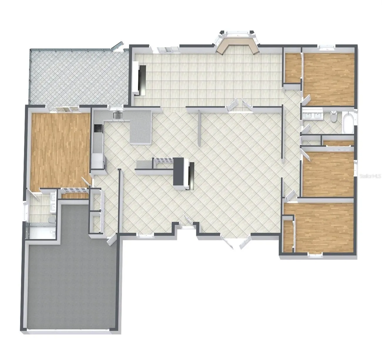 3-D floorplan