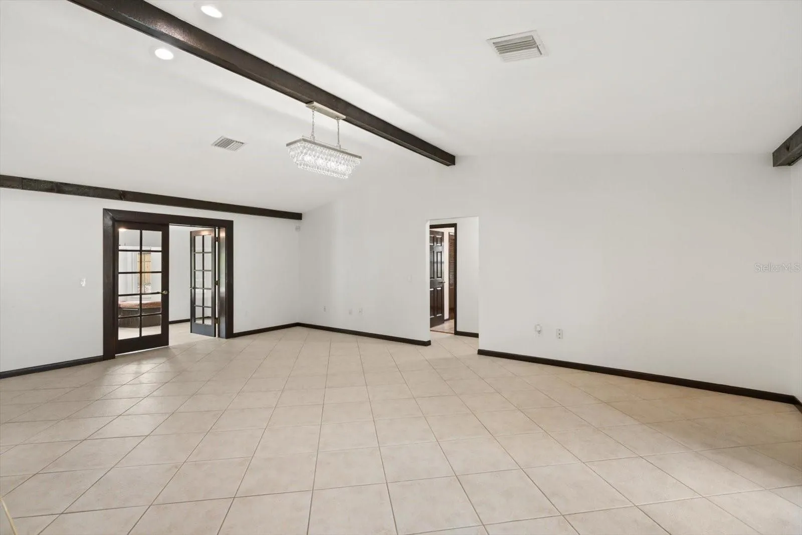Dining room opens up to family room