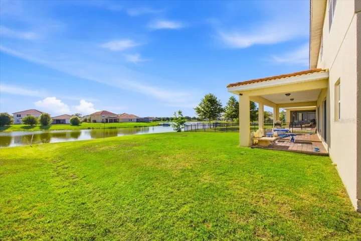 Backyard with canal access