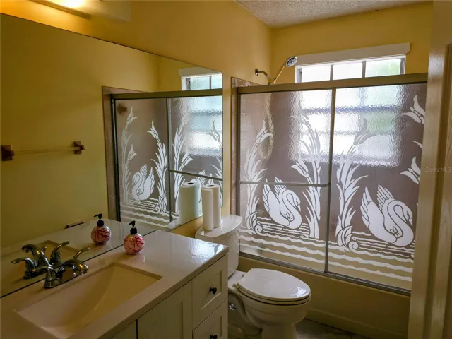 2nd bathroom has a new vanity.