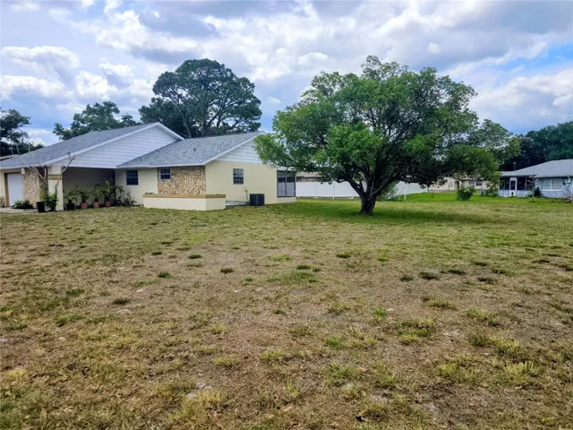 Oversized lot with plenty of room for a shed/pool/outdoor seating area.
