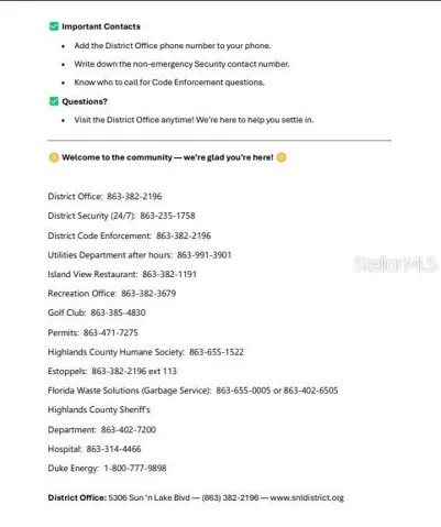 New resident info