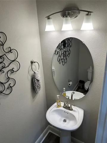 Half bath off front hall entry