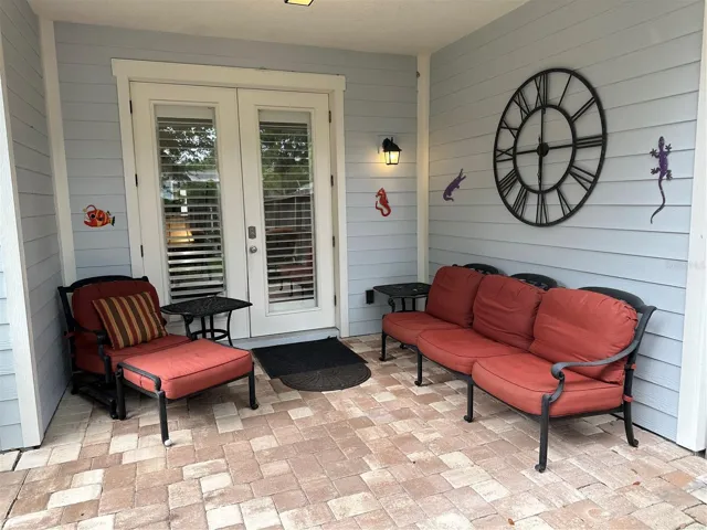 Covered area rear patio