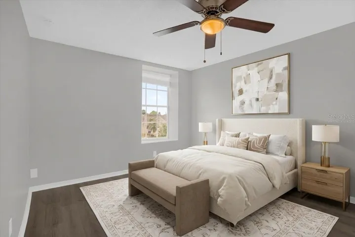 (Virtually staged) 3rd Bedroom