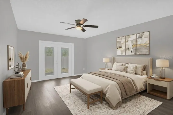 (Virtually staged) Master Bedroom