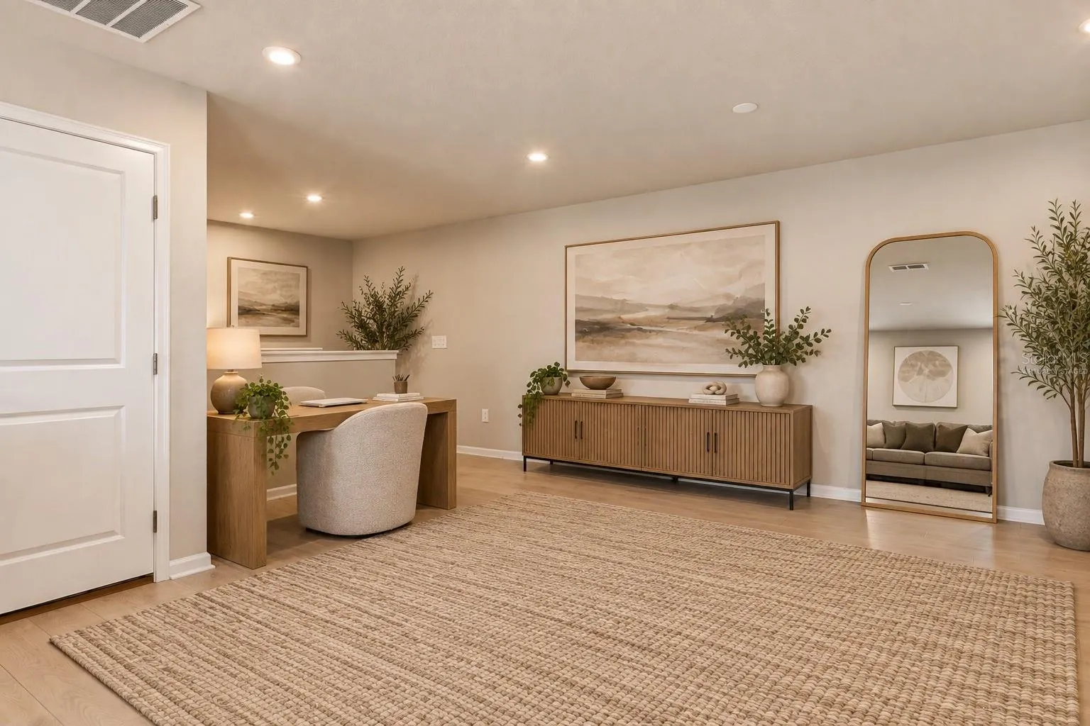 virtually staged loft