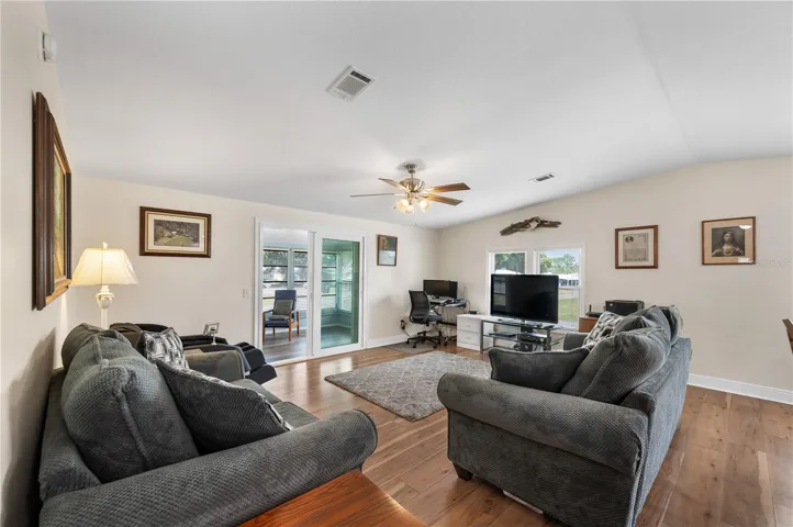 Living room open to Florida room