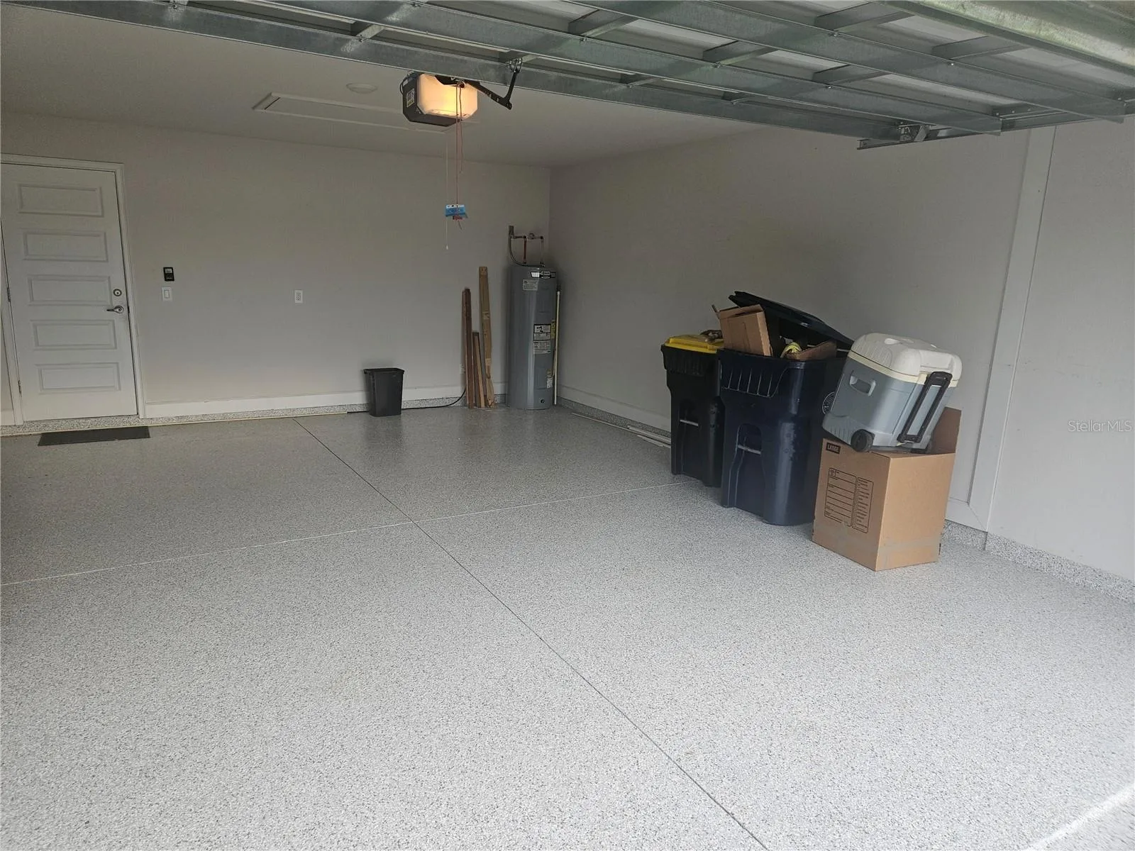 Inside view of Garage Epoxied Floor