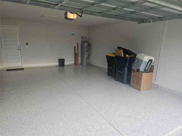 Inside view of Garage Epoxied Floor