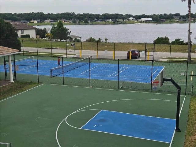 Tennis, pickle ball, basketball courts