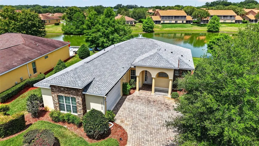 Aerial Front Elevation with Water Views!
