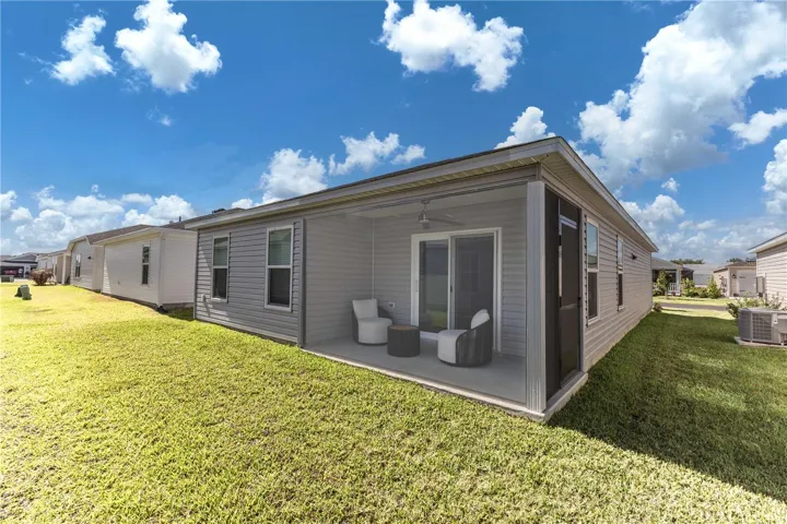 Rear view of home