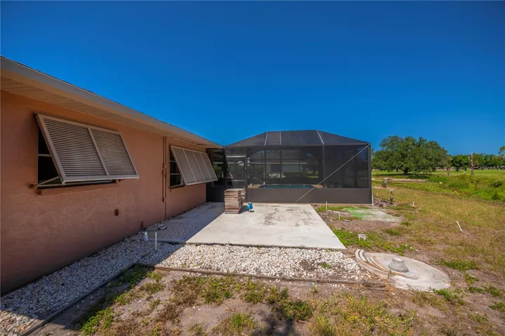 Extra concrete pad perfect for grilling or firepit and taking in the views