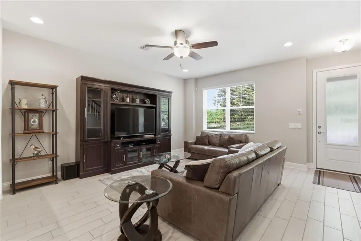 Main family room, Front of house, facing the pond