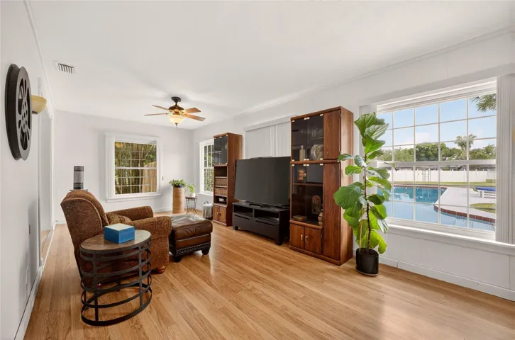 POOL VIEWS  FLORIDA ROOM WITH FANS