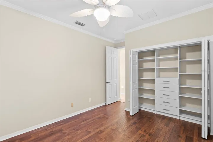 3rd bedroom with built-in closet system