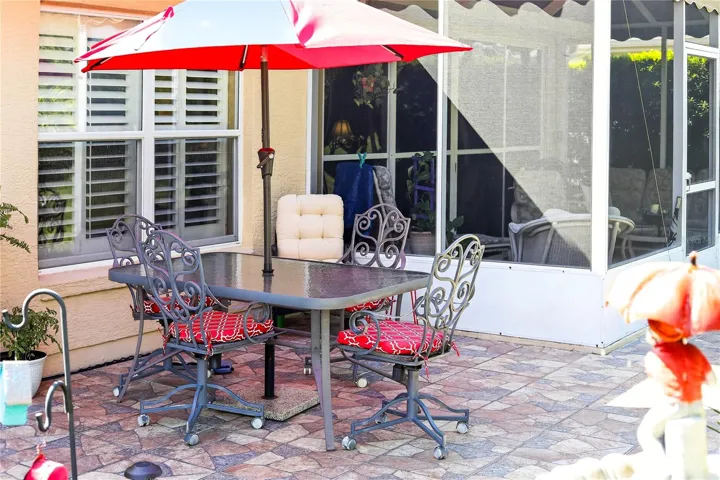 Outside paver open patio