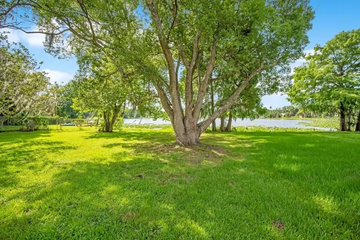 huge yard and lake view