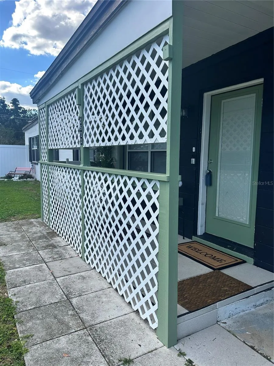 Newly painted lattice