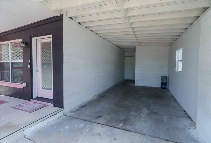 Enclosed carport