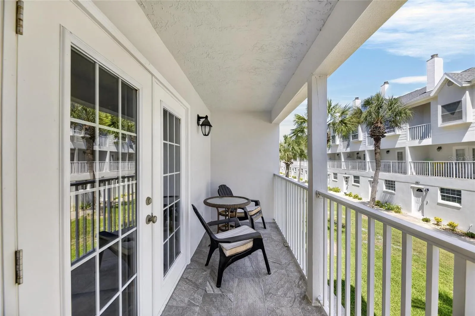 Balcony off living room