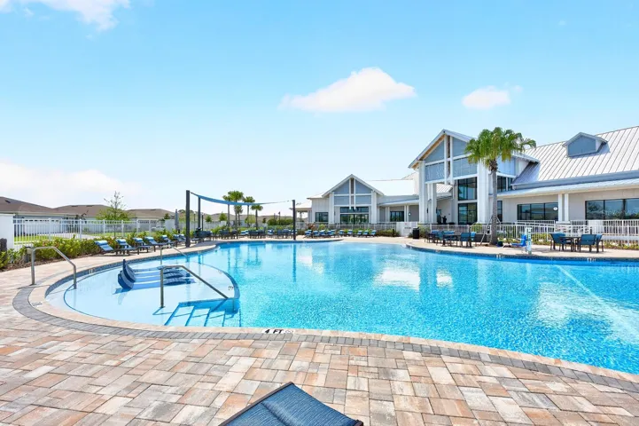 The sparkling Community pool.