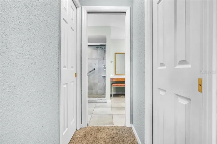 two walk-in closets
