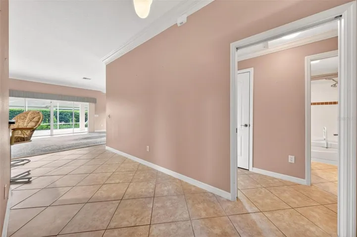 To the right 2 bedrooms and guest bath