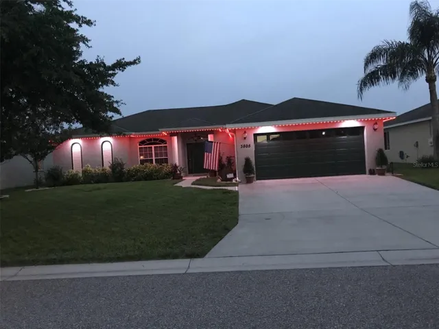 permanent holiday lights and down lights in soffit