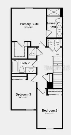 Floor 2 - Additional Highlights Include: GE refrigerator, washer and dryer, extended tile flooring on the main level, and window blinds throughout the whole house