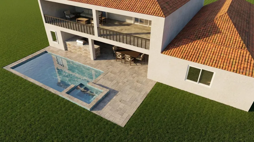 Pool shown is a virtual rendering. The seller is in the permitting stage for construction, and it is still early enough for the buyer to select finishes and colors. If the buyer prefers not to have a pool, the seller is willing to offer a credit equal to the pool cost.