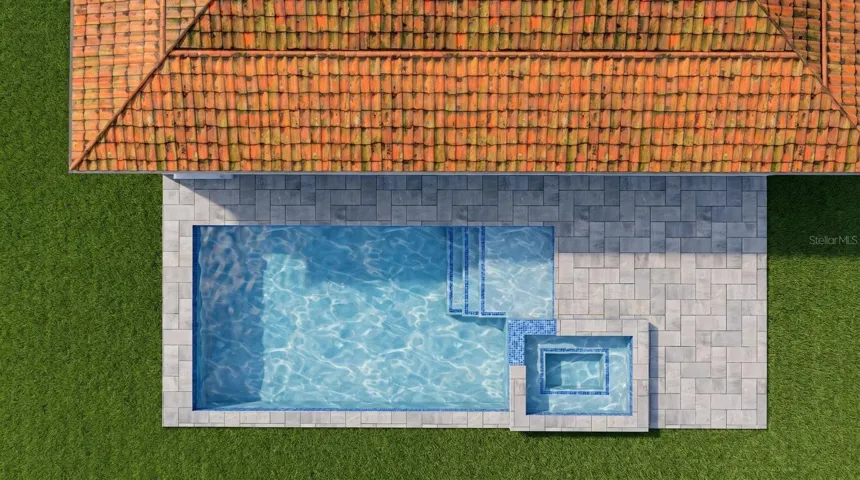 Pool shown is a virtual rendering. The seller is in the permitting stage for construction, and it is still early enough for the buyer to select finishes and colors. If the buyer prefers not to have a pool, the seller is willing to offer a credit equal to the pool cost.