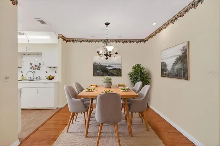 virtually staged dining room