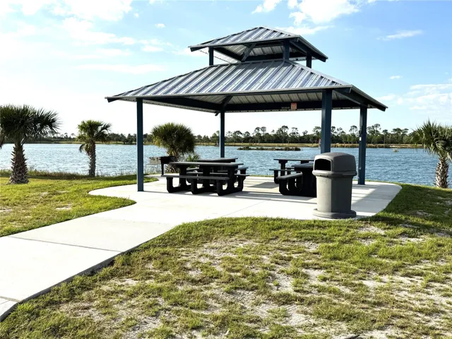 One of several picnic shelters at Crystal Lake Park