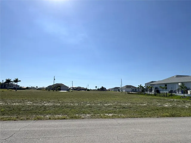 Street view of residential lot
