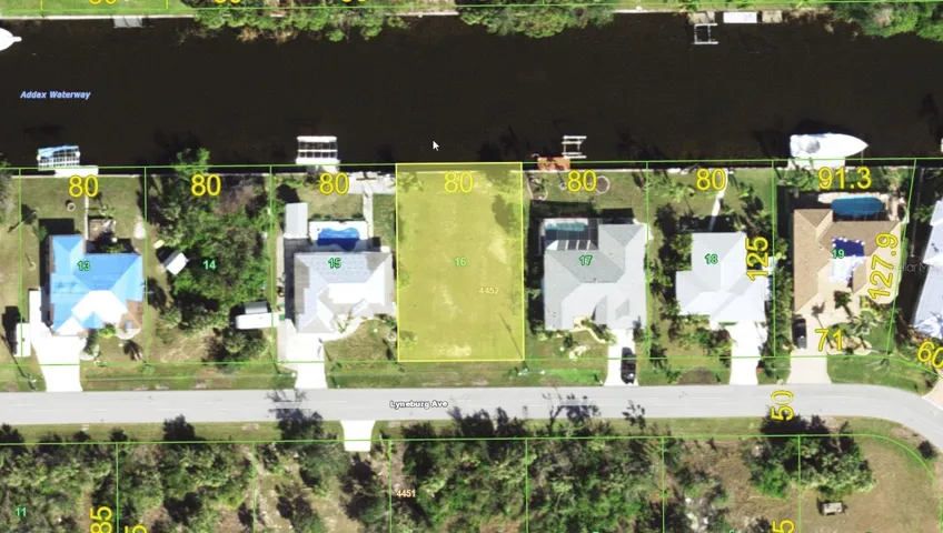 80 feet of concrete seawall on the Addax Waterway, with sailboat (no bridge) Gulf access.