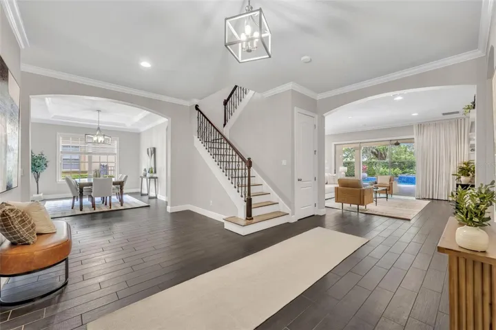 Entrance/foyer with spacious dining room to the left
