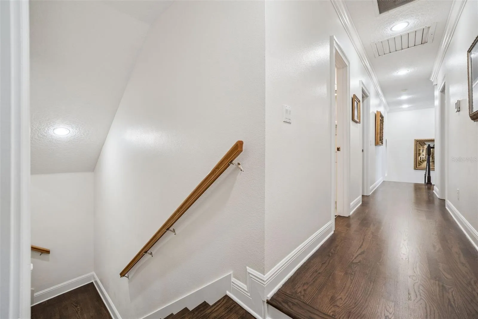 Back Stairs and upstairs hallway