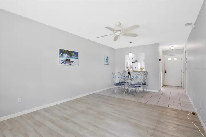 Open floor plan living/ dining room