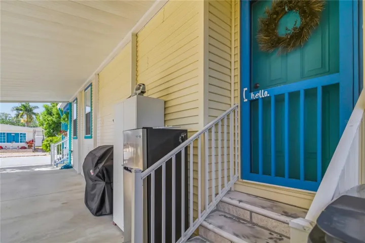 Grill, storage cabinet and fridge to remain for next owner.