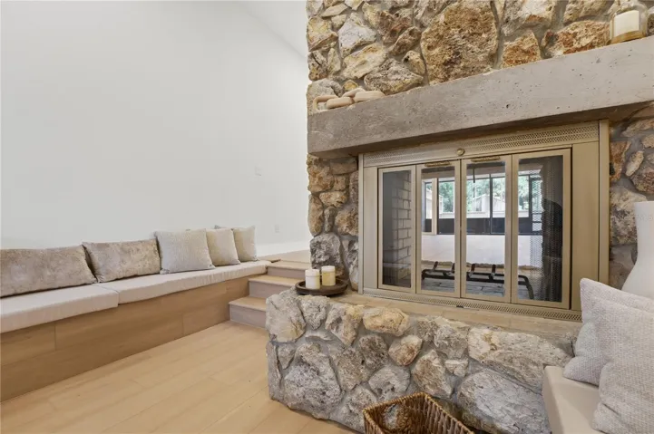 Sunken fireside seating