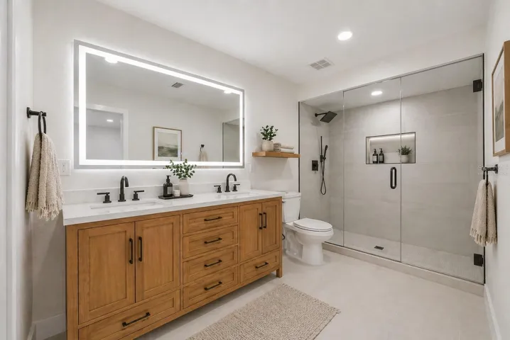 Master bath- Virtually staged