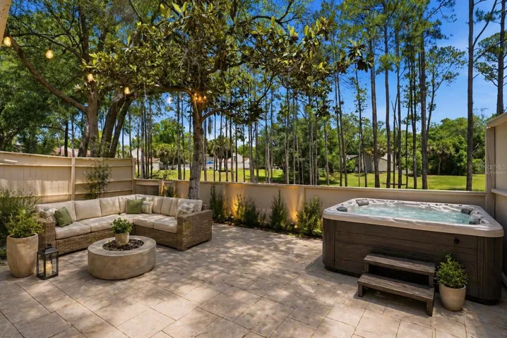 Rear patio- Virtually staged
