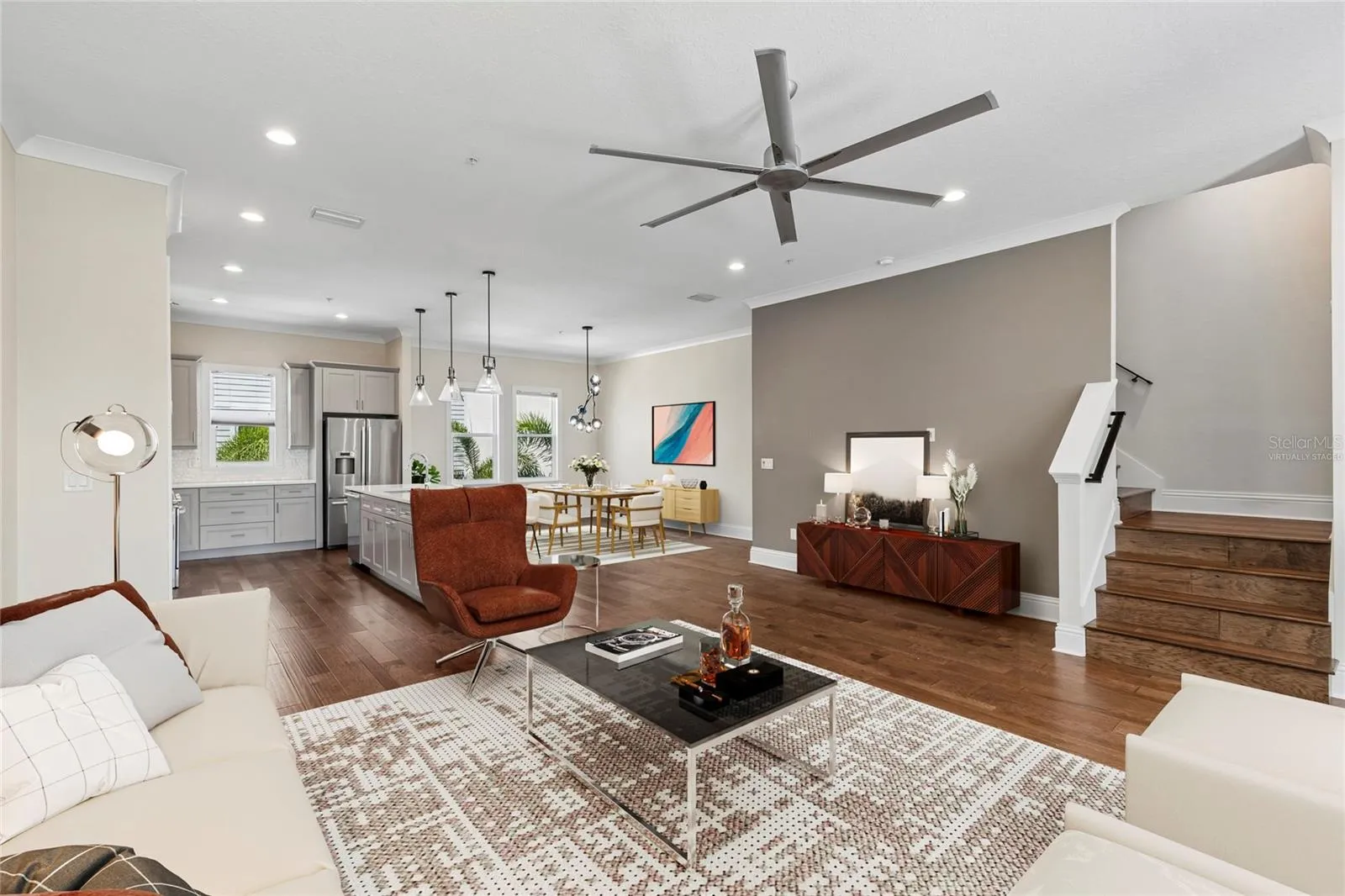 Kitchen, Living and Dining “virtually staged”