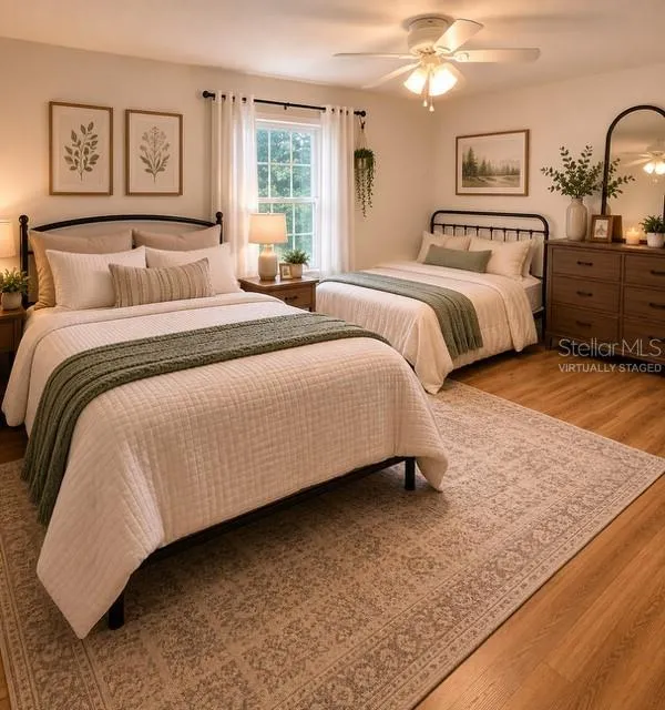 virtually staged 2nd bedroom