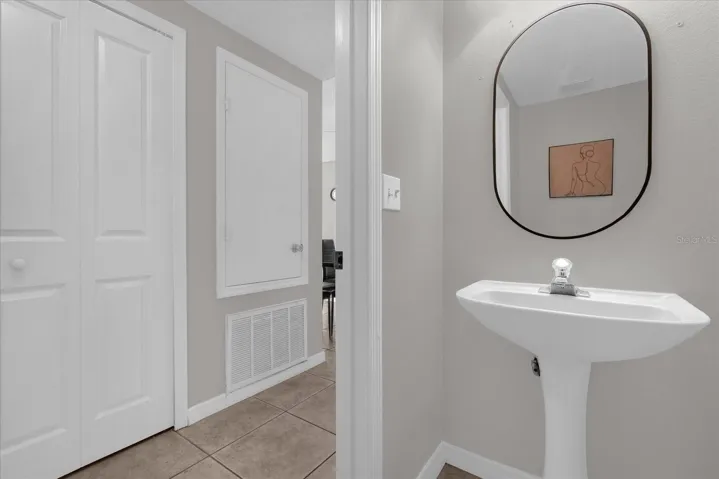 half bathroom, first level