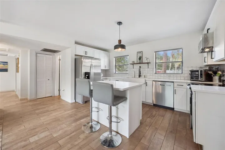 Tile wood floors!